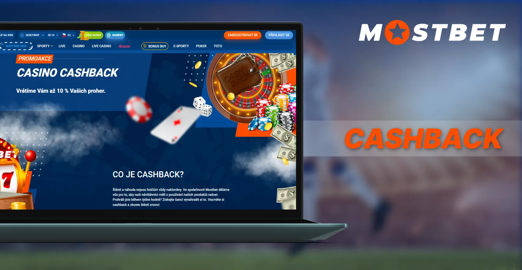 Cashback v kasinu Mostbet