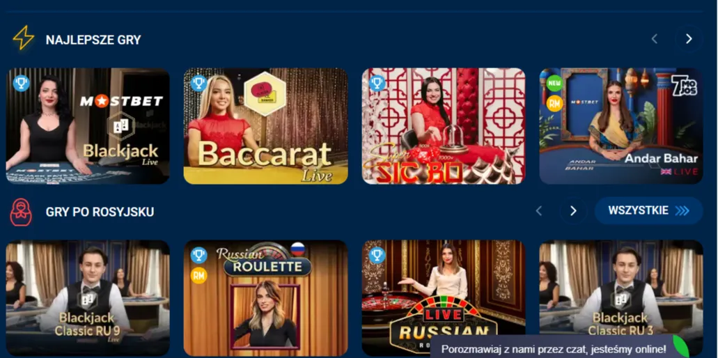 SEO dla kasyna na żywo Mostbet